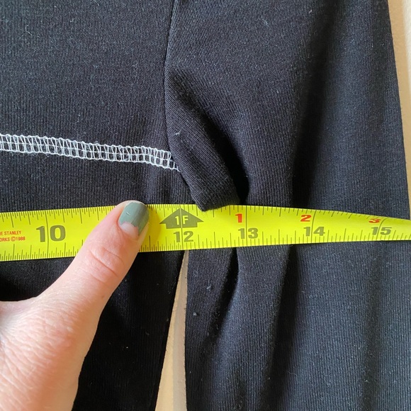 Dazy Black White Stitching Long Sleeve Contrast Top Tapered Small Womens Notched - Picture 9 of 10